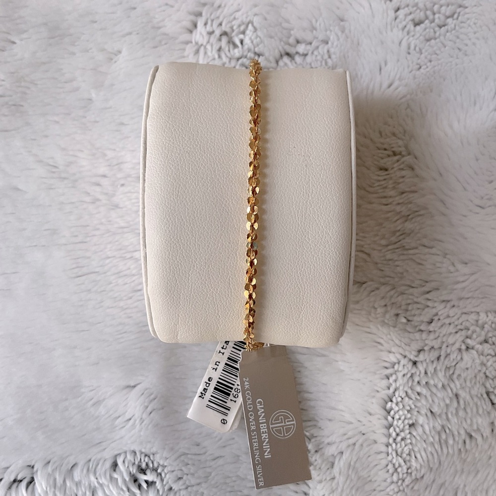 NWT GIANI BERNINI 8” Bracelet 24K Gold Over Sterling Silver
